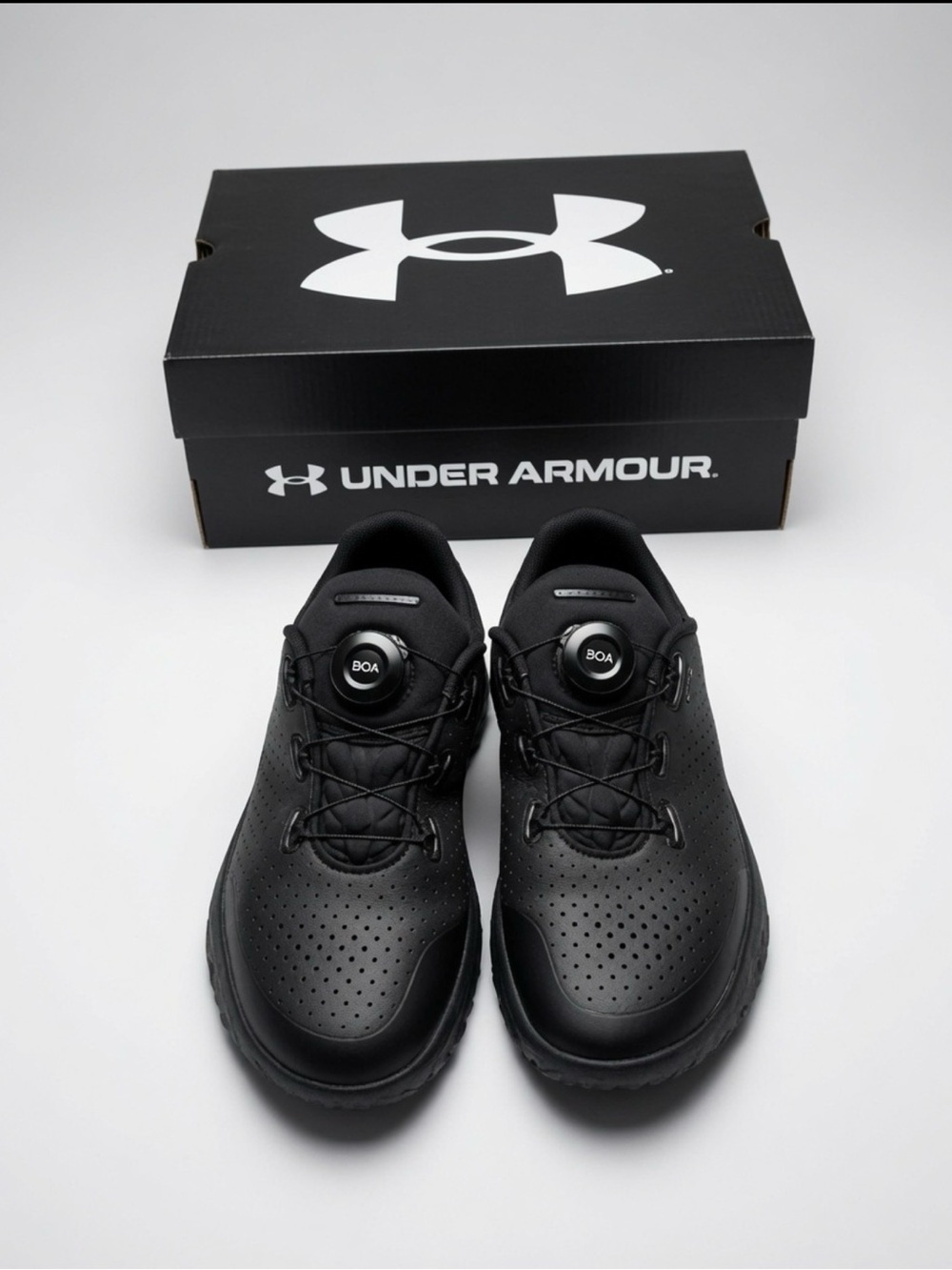 NEW Under Armour SlipSpeed Trainer BOA Black Athletic Training Shoes Sz 7.5